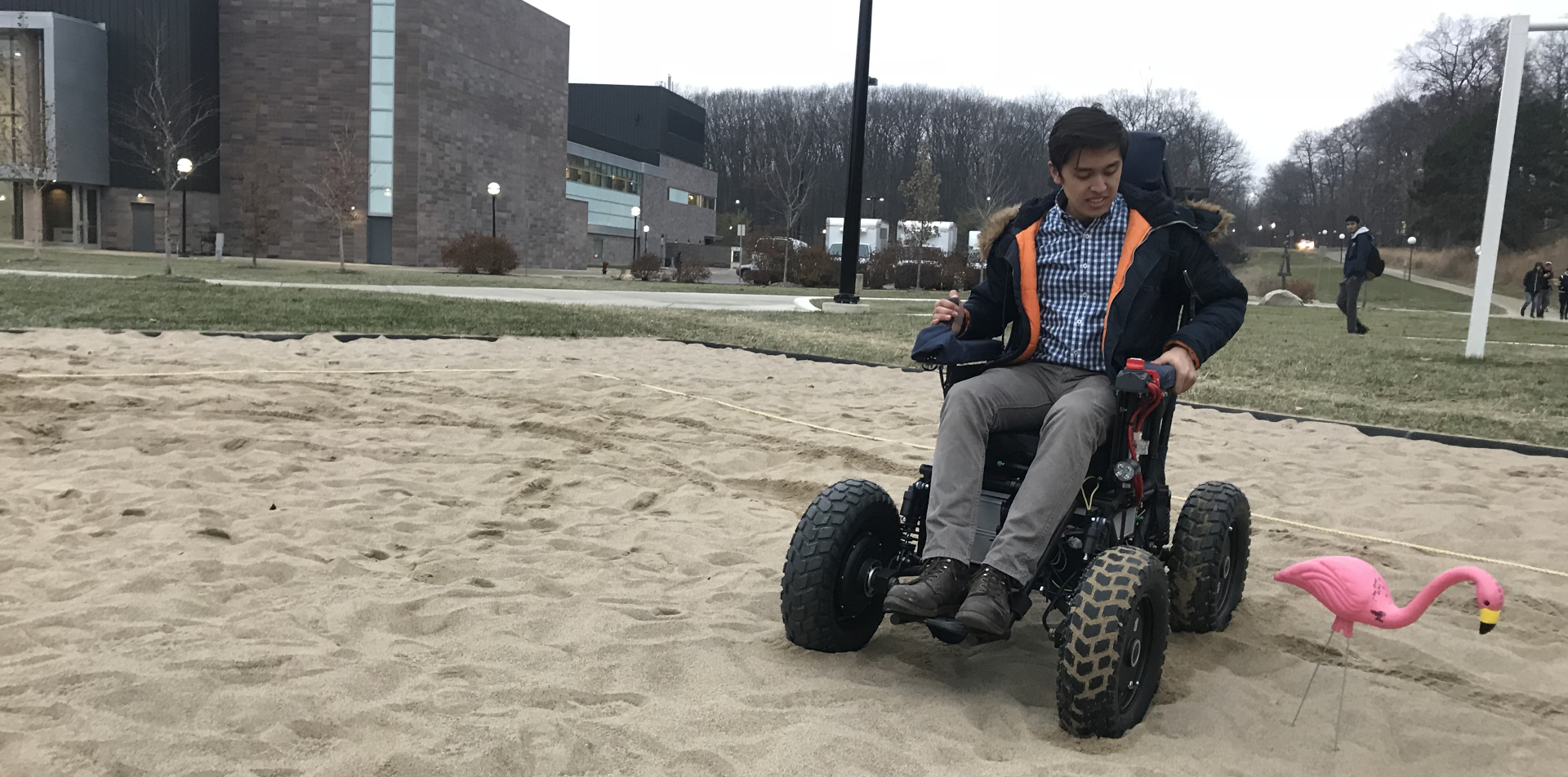 Wheelchair in the sand